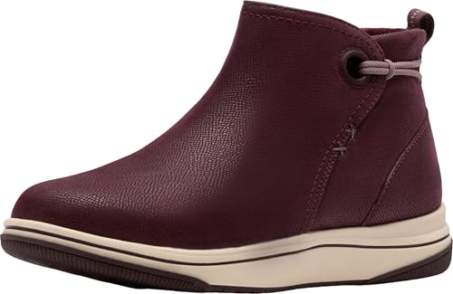 Clarks Breeze Derby Cloudsteppers Damen-Stiefelette, Merlot, 38.5 EU von Clarks