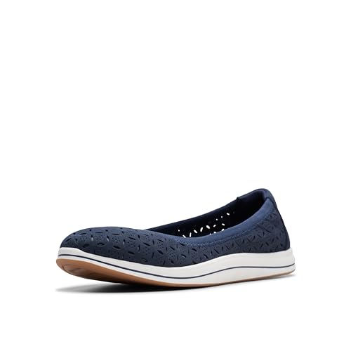 Clarks Breeze RoamBallerinas für Damen, Marineblaues Textil, 9 von Clarks