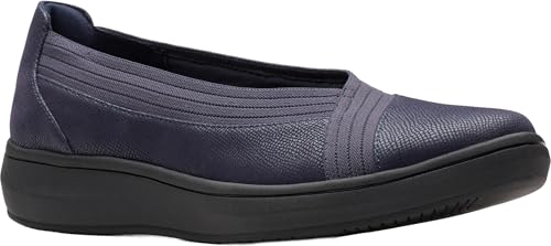 Clarks Breezesky Air Ballerinas für Damen, Navy Textile 1, 39 EU von Clarks
