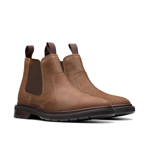 Clarks Men's Burchill Up Chelsea Boot, Cola Veloursleder, 46 EU Clarks Men's Burchill Up Chelsea Boot, Cola Veloursleder, 46 EU von Clarks