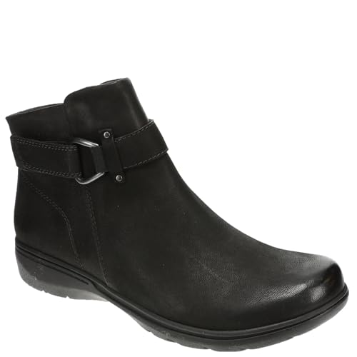 Clarks Carleigh Drift Stiefelette für Damen, Schwarze Kombi, 9 Wide von Clarks
