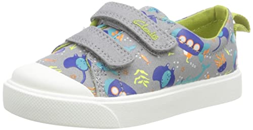 Clarks Jungen City Bright T Sneaker, Grey Combi, 20 EU von Clarks