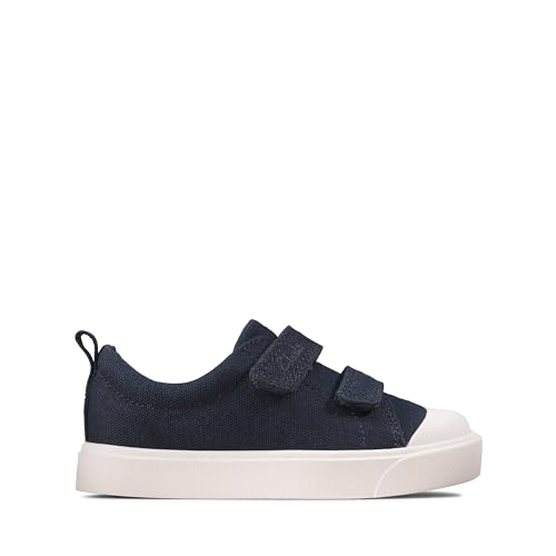 Clarks City Bright T Sneaker, Navy Canvas, 21 EU von Clarks