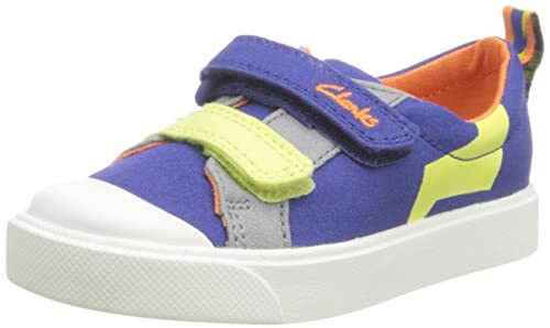 Clarks Jungen City Bright T Sneaker, Bright Blue, 20 EU von Clarks