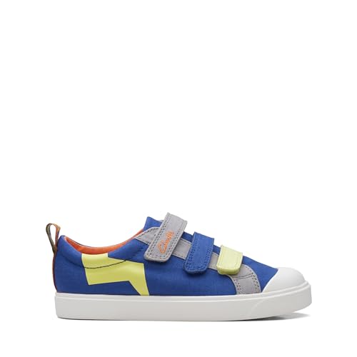 Clarks Jungen City Vibe K Sneaker, Bright Blue, 27 EU von Clarks