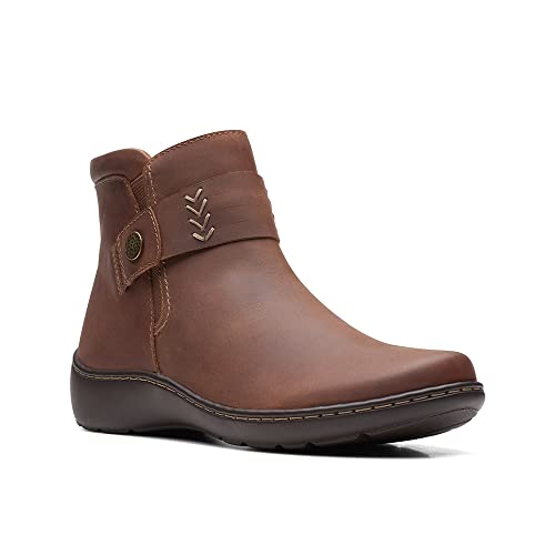 Clarks Cora Rae Stiefeletten für Damen, dunkelbraunes Leder, EU 36 von Clarks