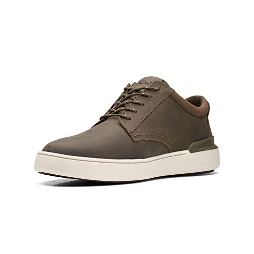 Clarks Court Lite Derby Lederschuhe in Olivgrün, Standard-Passform, Größe 41, grün, 41.5 EU von Clarks