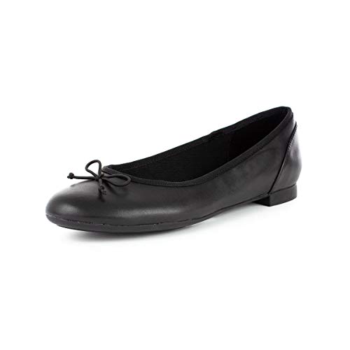 Clarks Damen Couture Bloom Geschlossene Ballerinas, Schwarz (Black Leather) ,41 EU von Clarks