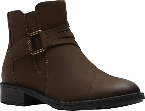 Clarks Damen Adalynn Faye Stiefelette, Pilznubuk, 42.5 EU von Clarks