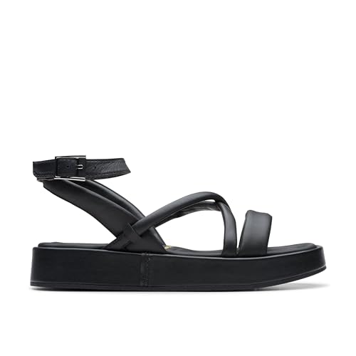 Clarks Damen Alda Cross Sandale, Black Leather, 41 EU Clarks Damen Alda Cross Sandale, Black Leather, 41 EU von Clarks