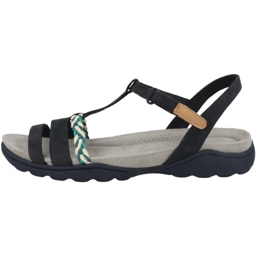 Clarks Damen Amanda Tealite Sport Sandal, Navy Nubuck, 38 EU von Clarks