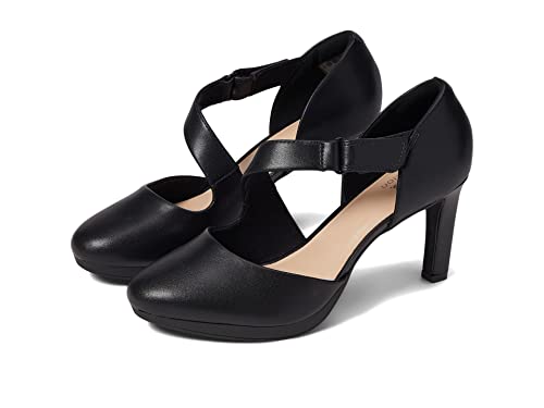 Clarks Damen Ambyr Glow Pumps, Schwarz Leder, 42 EU von Clarks