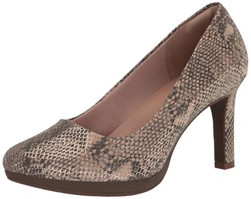 Clarks Damen Ambyr Joy Pumps, Beige Metallic Textil, 39 EU von Clarks