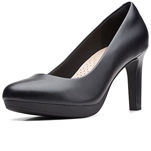 Clarks Damen Ambyr Joy Pumps, Schwarz Leder, 41.5 EU Weit von Clarks