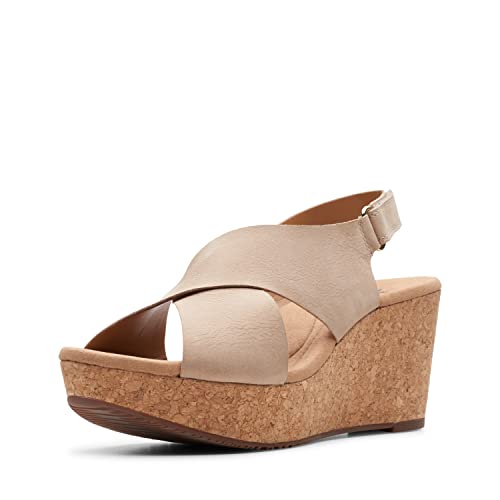 Clarks Damen Annadel Eirwyn Keilsandale, Sand, 37 EU Weit von Clarks