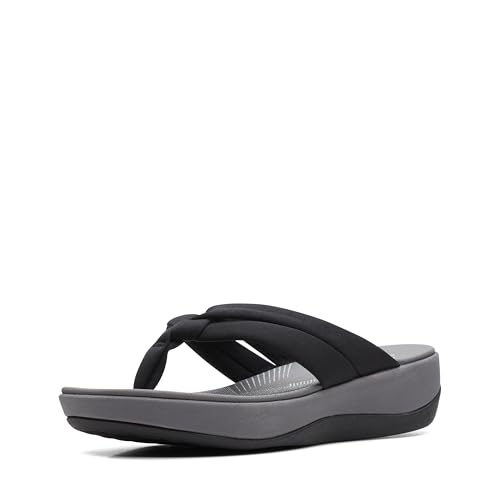 Clarks Damen Arla Kaylie Flipflop, Textil Schwarz, 36 EU von Clarks
