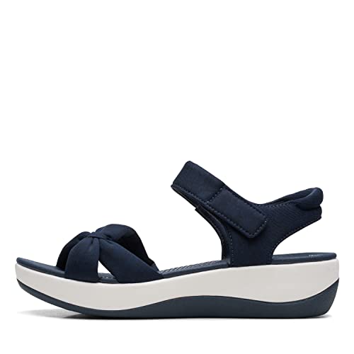 Clarks Damen Arla Shore Flache Sandale, Marineblau, Textil, 37 EU von Clarks