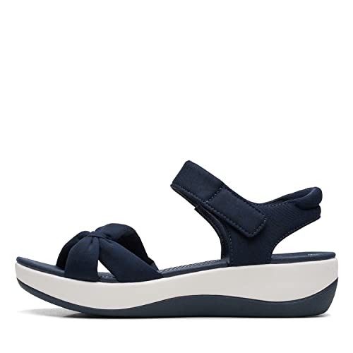 Clarks Damen Arla Shore Flache Sandalen, Marineblaues Textil, 38.5 EU Clarks Damen Arla Shore Flache Sandalen, Marineblaues Textil, 38.5 EU von Clarks