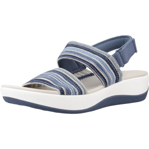 Clarks Damen Arla Stroll Sandale, Blau Kombi, 40 EU von Clarks