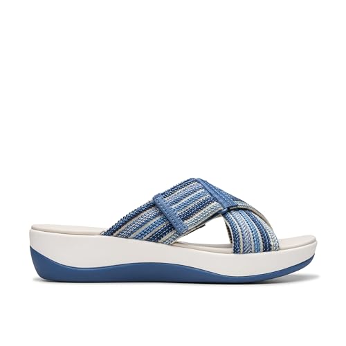 Clarks Damen Arla Wave Sandal, Blue Combi, 40 EU von Clarks