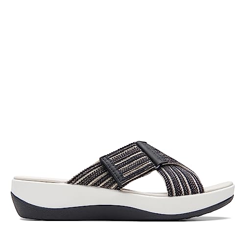 Clarks Arla Wave Slide Sandalen für Damen, Schwarze Kombi, 41 EU von Clarks