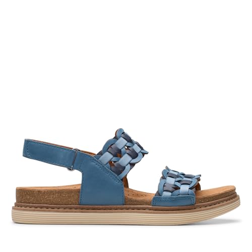 Clarks Damen Arwell Glide Sandale, Blue Combi, 41 EU von Clarks