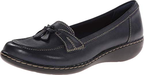 Clarks Damen Ashland Bubble Slipper, Marineblau (Leder), 40 EU von Clarks