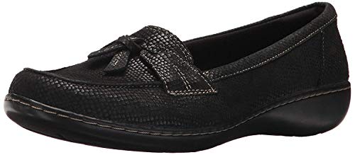 Clarks Damen Ashland Bubble Slipper, Schwarz (Black Interest), 39 EU X-Weit von Clarks