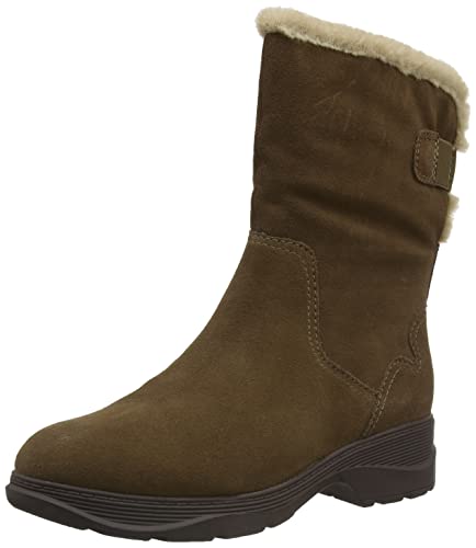 Clarks Damen Aveleigh Rise Schneestiefel, Taupe Wildleder, 38 EU von Clarks