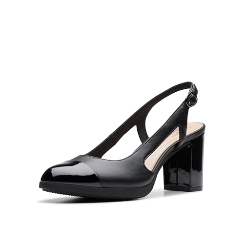 Clarks Damen Bayla Joy Pumps, Schwarz Leder, 37.5 EU von Clarks