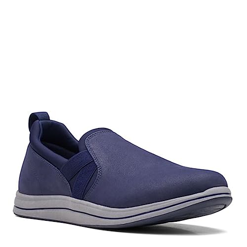 Clarks Damen Breeze Bali Flacher Slipper, Dunkelmarineblau, Synthetik, 37 EU Weit von Clarks