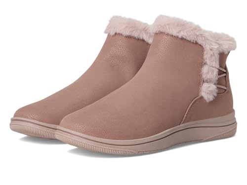 Clarks Damen Breeze Fur Ankle Boot, Mauve Combi, 10 Wide von Clarks