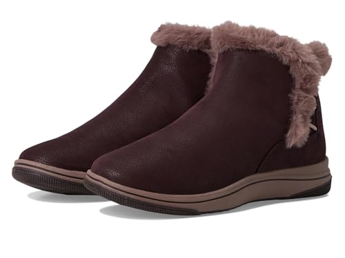 Clarks Damen Breeze Fur Ankle Boot, Merlot, 42.5 EU von Clarks