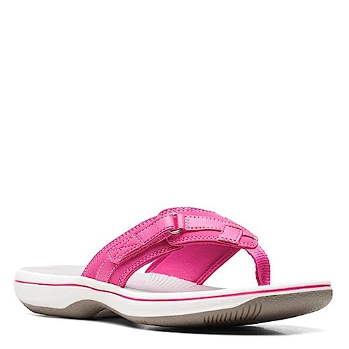 Clarks Damen Breeze Sea Flip-Flop, Fuchsia Synthetik, 39 EU von Clarks