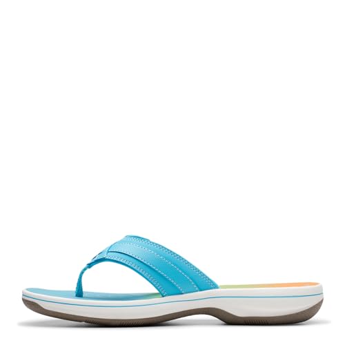 Clarks Damen Breeze Sea Flip-Flop, Turquoise Ombre, 40 EU von Clarks