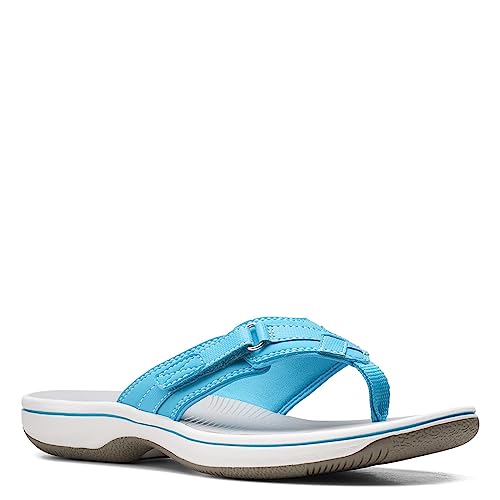 Clarks Damen Breeze Sea Flipflop, Aqua Synthetic 2, 38 EU von Clarks