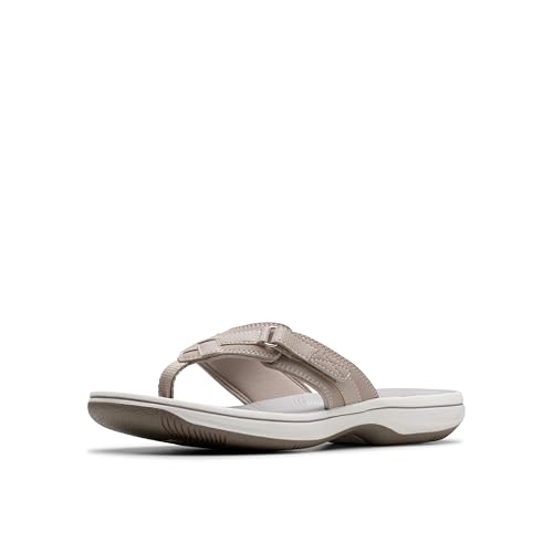 Clarks Damen Breeze SEA Flipflop, Light Taupe, 38 EU von Clarks