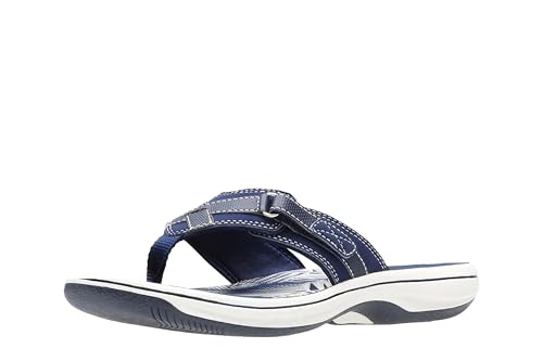 Clarks Damen Breeze Sea Flipflop, New Navy Synthetic, 35.5 EU von Clarks