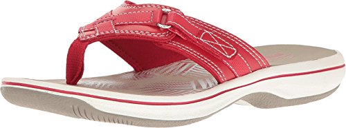 Clarks Damen Breeze Sea Flipflop, Neu Rot Synthetik, 38 EU von Clarks