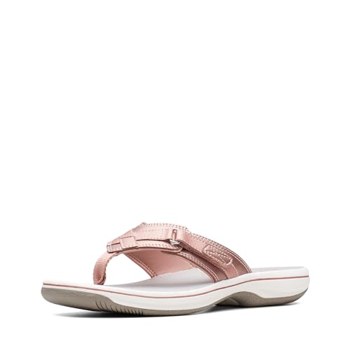 Clarks Damen Breeze Sea Flipflop, Rose Gold Synthetic, 38 EU von Clarks