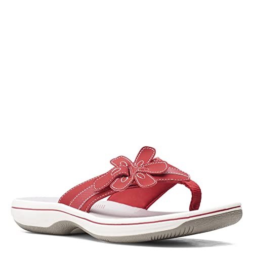 Clarks Damen Brinkley Flora Flipflop, Rot. Synthetik von Clarks