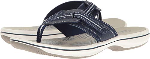 Clarks Damen Brinkley Jazz Flip Flop, Marineblau, Synthetik, 41 EU von Clarks