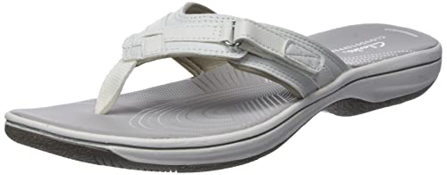 Clarks Damen Brinkley Sea Zehentrenner Turnschuhe, Weiß, 42 EU von Clarks