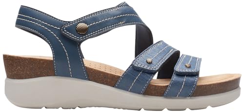 Clarks Damen Calenne Clara Sandale, Blau Kombi, 37 EU von Clarks