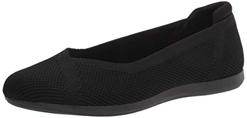 Clarks Damen Carly Wish Ballerinas, Schwarz Strick, 37 EU von Clarks