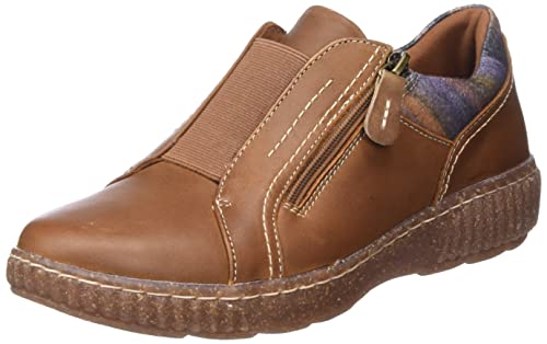 Clarks Damen Caroline Cove Sneaker, Dark Tan Lea, 35.5 EU von Clarks