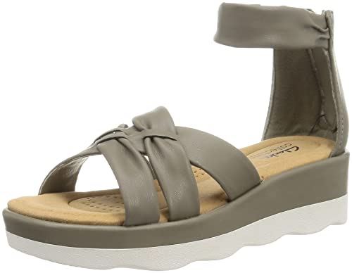 Clarks Damen Clara Rae Sandale, Olive, 37.5 EU von Clarks