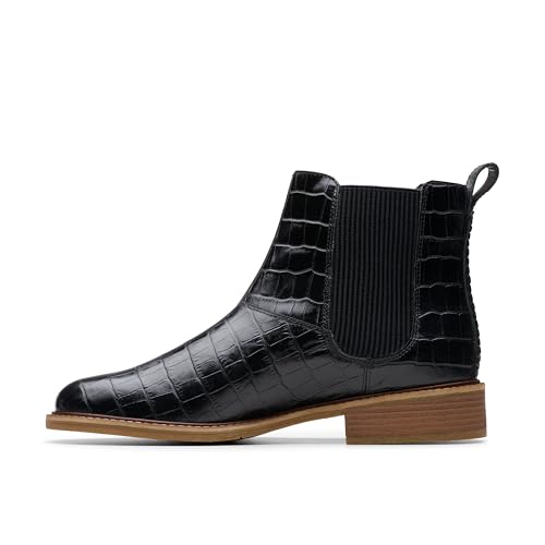 Clarks Damen Cologne Arlo2 Chelsea-Stiefel, Black Croc, 37 EU von Clarks