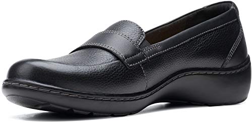 Clarks Damen Cora Daisy Slipper, Schwarz gewalkt, 40 EU Schmal von Clarks