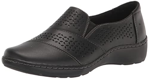 Clarks Damen Cora Drift Slipper, Schwarz Leder, 40 EU von Clarks